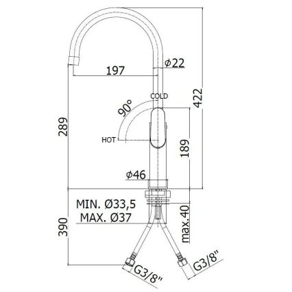 Paffoni - Drezová batéria CANDY lesklý chróm