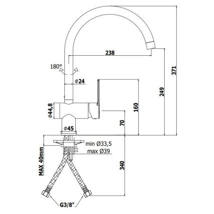 Paffoni - Drezová batéria RINGO čierna