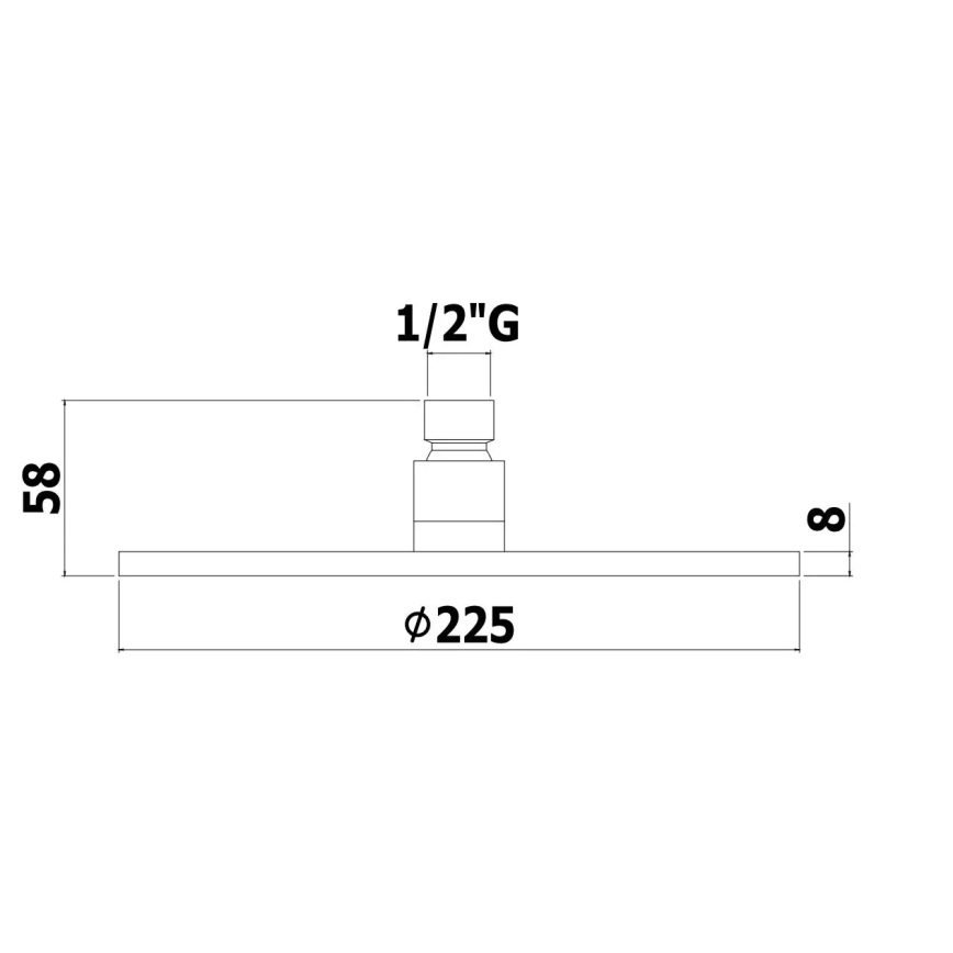 Paffoni - Hlavová sprcha pr. 22,5 cm MASTER čierna