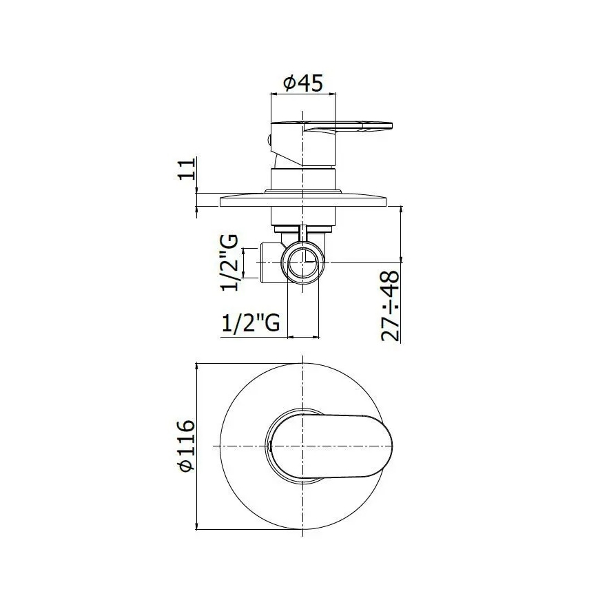 Paffoni - Sprchová batéria CANDY lesklý chróm