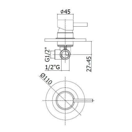 Paffoni - Sprchová batéria pre podomietkovú inštaláciu LIGHT lesklý chróm