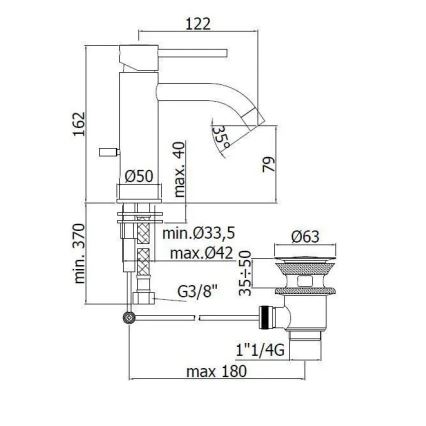 Paffoni - Umývadlová batéria LIGHT čierna