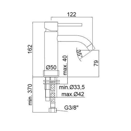 Paffoni - Umývadlová batéria LIGHT, lesklý chróm