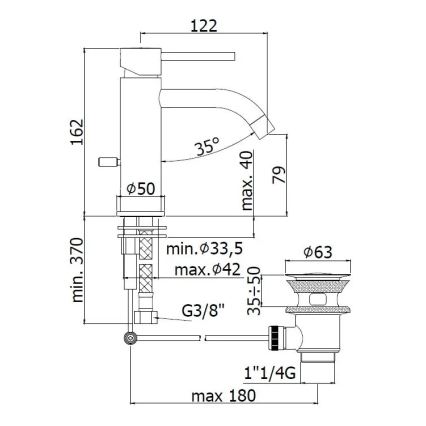 Paffoni - Umývadlová batéria LIGHT so zlatou výpusťou