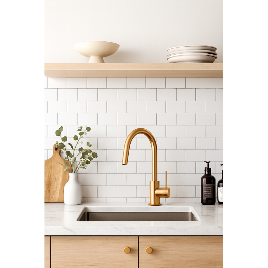 Paffoni - Umývadlová batéria LIGHT zlatá