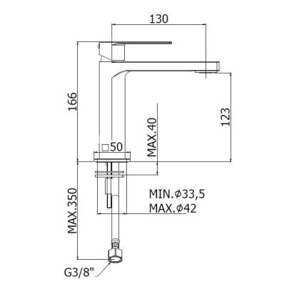 Paffoni - Umývadlová batéria TANGO nerez