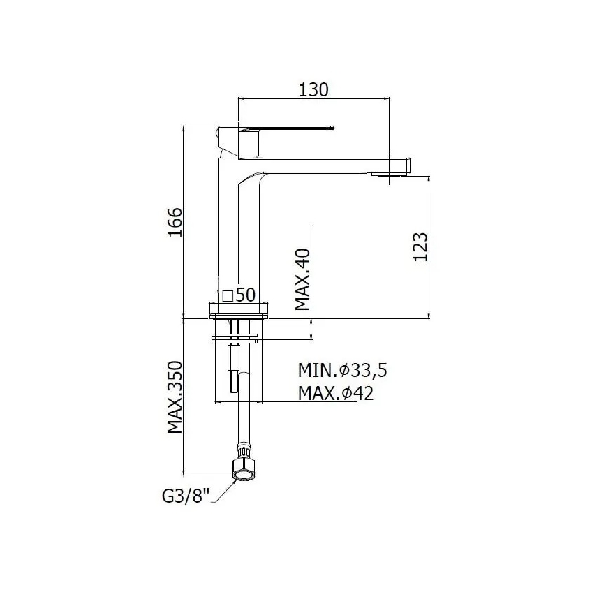 Paffoni - Umývadlová batéria TANGO nerez
