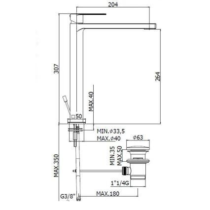 Paffoni - Umývadlová batéria + výpusť TANGO lesklý chróm