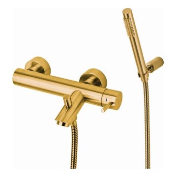 Paffoni - Vaňová súprava LIGHT s batériou, kartáčované zlato