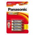 Panasonic - 4 ks Alkalická batéria AAA Pro Power 1,5V 1200 mAh