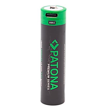 PATONA - Aku 18650 Li-lon 3350mAh PREMIUM 3,7V s USB-C nabíjaním