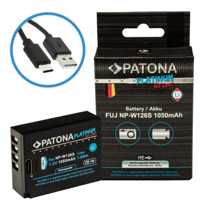 PATONA - Aku Fuji NP-W126S 1050mAh Li-Ion Platinum USB-C nabíjanie