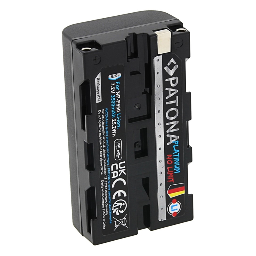PATONA - Aku Sony NP-F550/F330/F570 3500mAh Li-Ion Platinum USB-C nabíjanie