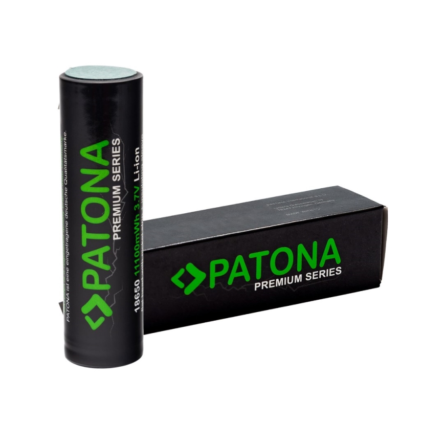 PATONA - Batéria 18650 Li-lon 3000mAh PREMIUM 3,7V s páskovými vývodmi pre napájanie