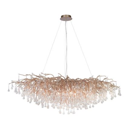 Paul Neuhaus 2031-11 - Luster na lanku ICICLE 15xG9/40W/230V 75x150 cm mosadz