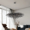 Paul Neuhaus 2031-18 - Závesný luster na lanku ICICLE 15xG9/40W/230V 75x150 cm čierna