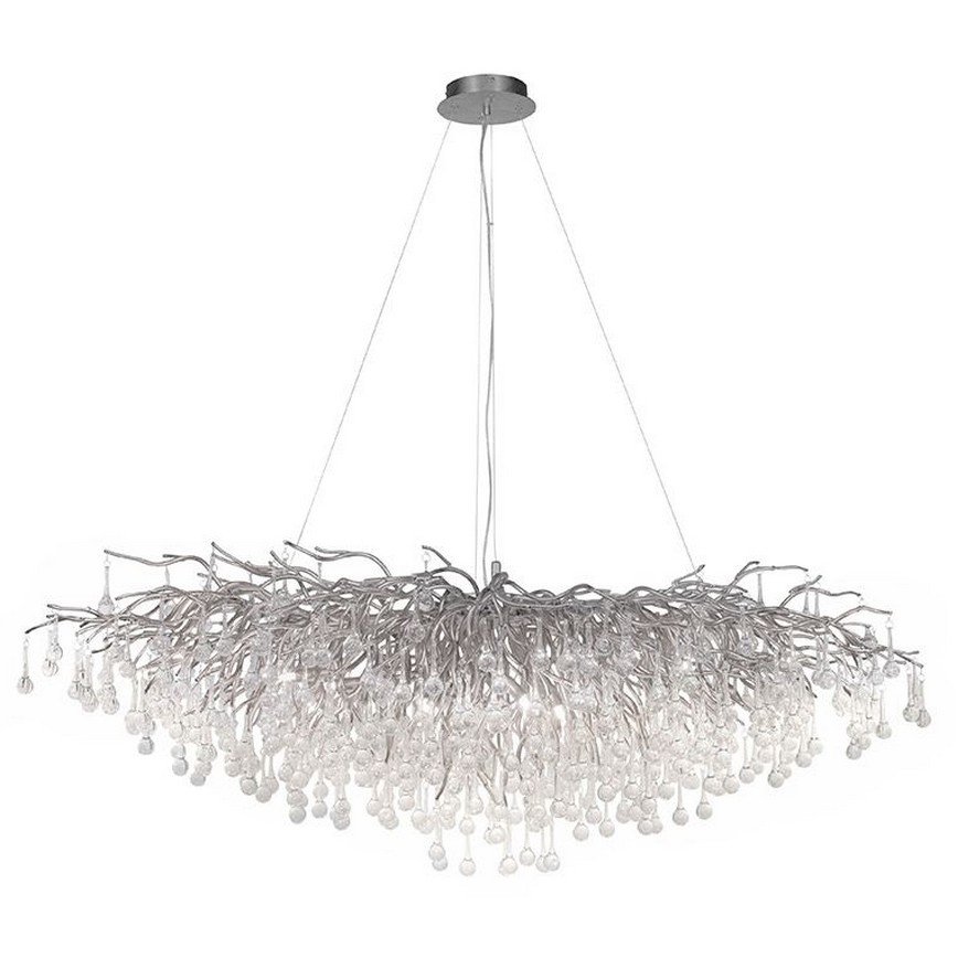 Paul Neuhaus 2031-55 - Luster na lanku ICICLE 15xG9/40W/230V 75x150 cm lesklý chróm