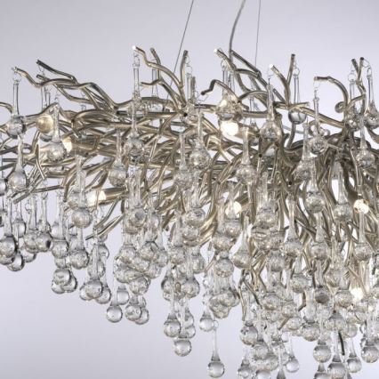 Paul Neuhaus 2031-55 - Luster na lanku ICICLE 15xG9/40W/230V 75x150 cm lesklý chróm