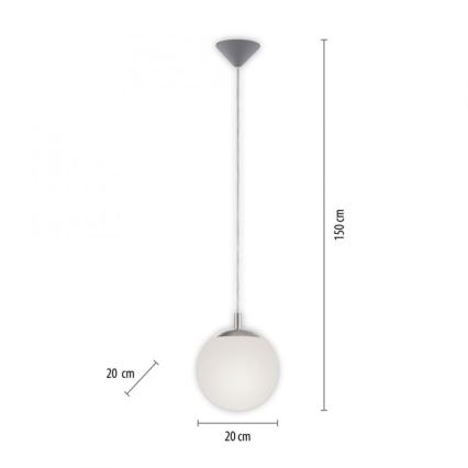Paul Neuhaus 2072-55 - Luster na lanku BOLO 1xE27/60W/230V pr. 20 cm
