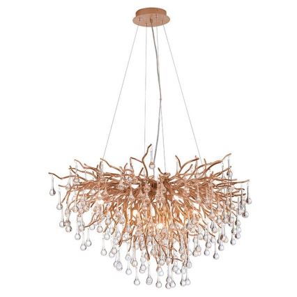 Paul Neuhaus 2192-11 - Luster na lanku ICICLE 10xG9/40W/230V 50x100 cm mosadz