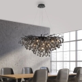 Paul Neuhaus 2192-18 - Závesný luster na lanku ICICLE 10xG9/40W/230V 50x100 cm čierna