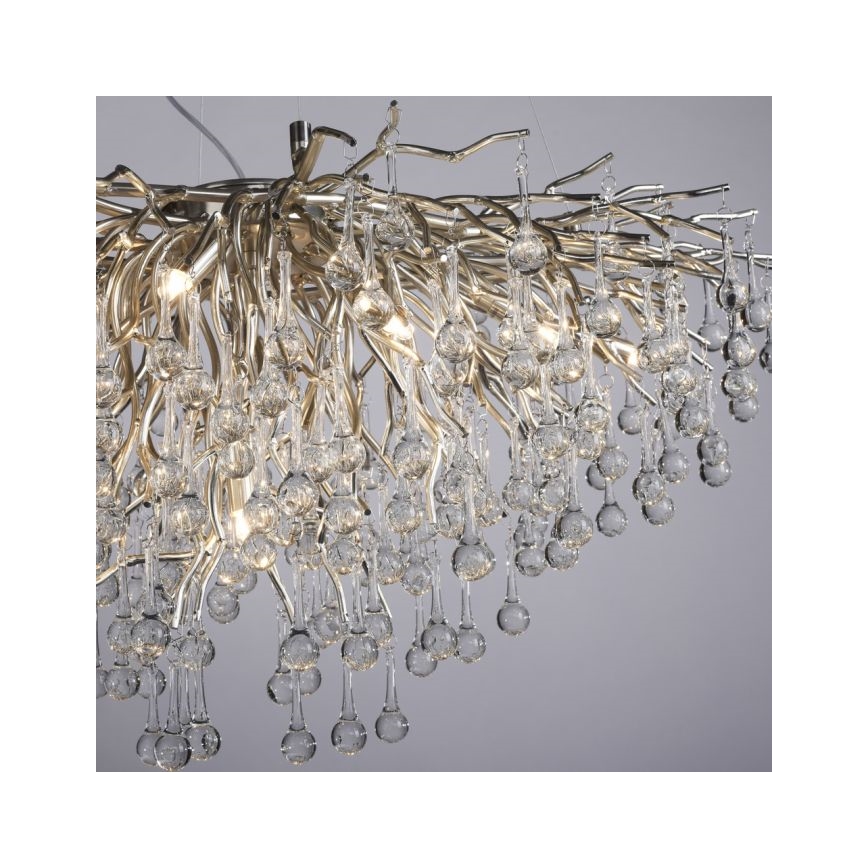 Paul Neuhaus 2192-55 - Luster na lanku ICICLE 10xG9/40W/230V 50x100 cm lesklý chróm