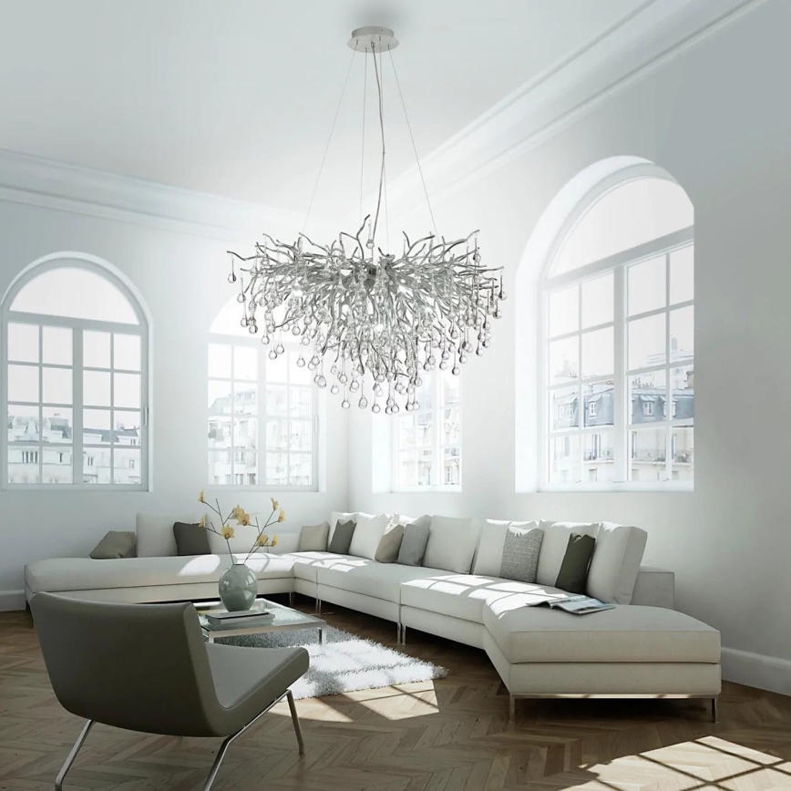 Paul Neuhaus 2192-55 - Luster na lanku ICICLE 10xG9/40W/230V 50x100 cm lesklý chróm