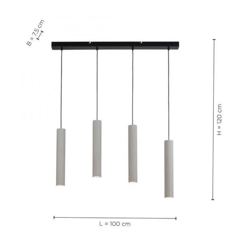 Paul Neuhaus 2204-22 - Luster na lanku ETON 4xGU10/35W/230V