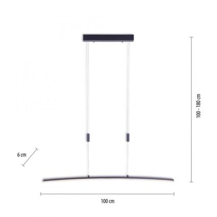 Paul Neuhaus 2530-13 - LED Stmievateľný luster na lanku JANINA LED/27W/230V