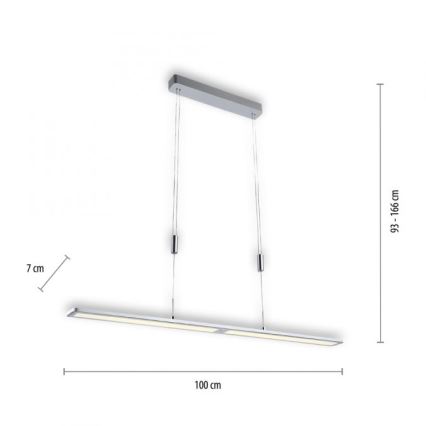 Paul Neuhaus 2565-95 - LED Stmievateľný luster na lanku so senzorom NIKA LED/35W/230V