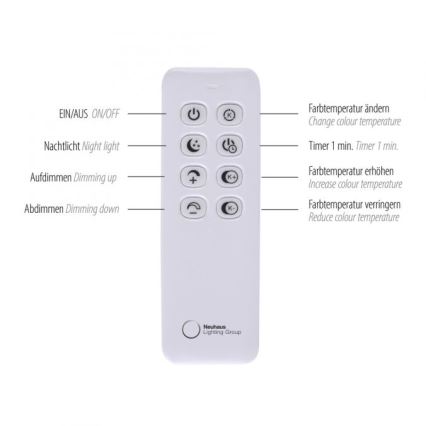 Paul Neuhaus 319-18 - LED Stmievateľná stojacia lampa HULA LED/21,5W/230V 2700-5000K + diaľkové ovládanie