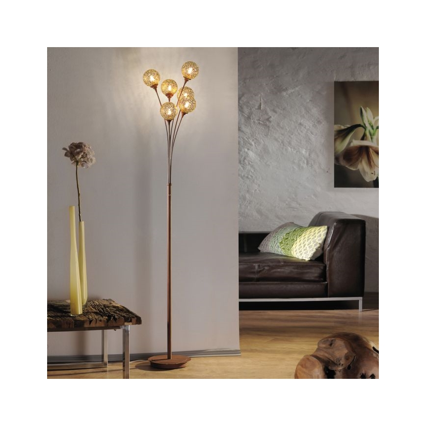 Paul Neuhaus 398-48 - Stojacia lampa GRETA 6xG9/40W/230V