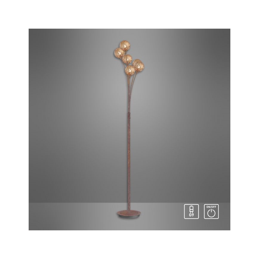 Paul Neuhaus 398-48 - Stojacia lampa GRETA 6xG9/40W/230V