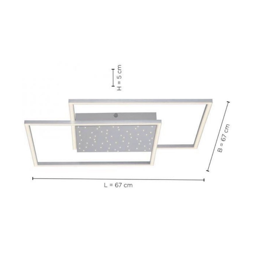Paul Neuhaus 6024-55 - LED Stmievateľný prisadený luster  YUKI LED/49W/230V + diaľkové ovládanie