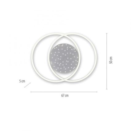 Paul Neuhaus 6025-55 - LED Stmievateľné stropné svietidlo YUKI LED/48W/230V + diaľkové ovládanie