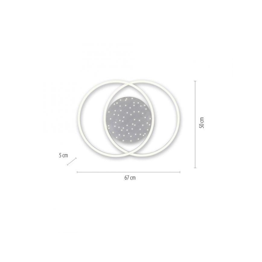 Paul Neuhaus 6025-55 - LED Stmievateľné stropné svietidlo YUKI LED/48W/230V + diaľkové ovládanie