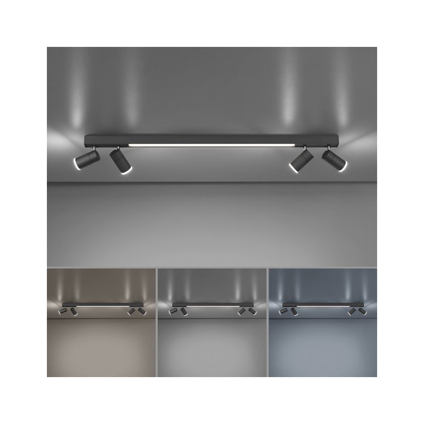 Paul Neuhaus 6121-13 - LED Stmievateľné bodové svietidlo PURE 4xLED/4W/230V + LED/9W 2700-5000K + diaľkové ovládanie
