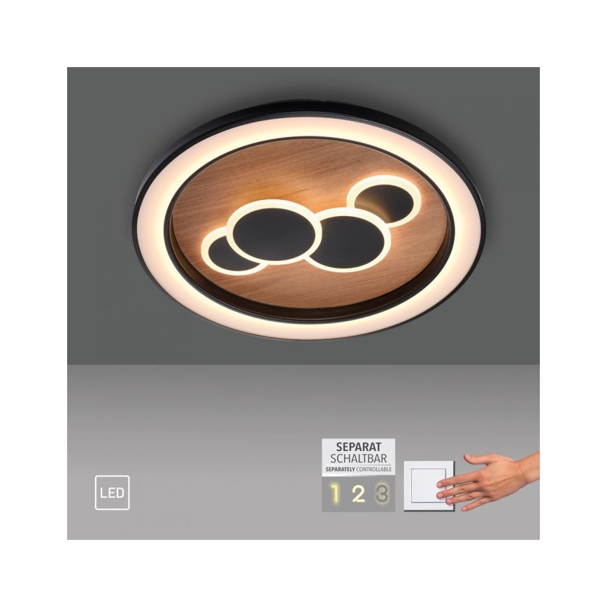 Paul Neuhaus 6284-79 - LED Stropné svietidlo ELIZA LED/55,5W/230V pr. 60 cm dub