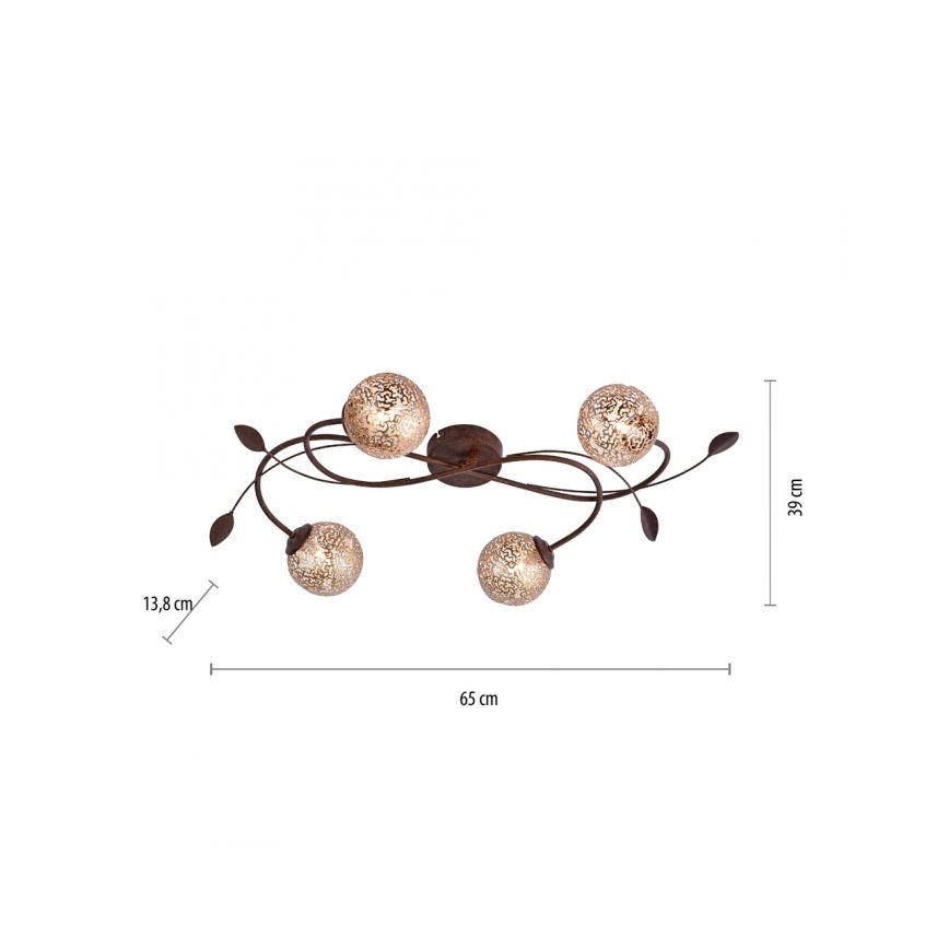 Paul Neuhaus 6395-48 - Prisadený luster GRETA 4xG9/40W/230V