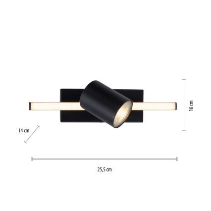 Paul Neuhaus 6523-18 - LED Bodové svietidlo BARIK 1xGU10/4,5W/230V + LED/3W