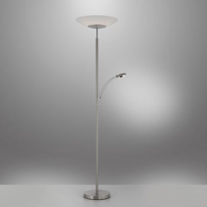 Paul Neuhaus 655-55 - LED Stmievateľná stojacia lampa ALFRED 1xLED/28W+1xLED/4W/230V lesklý chróm