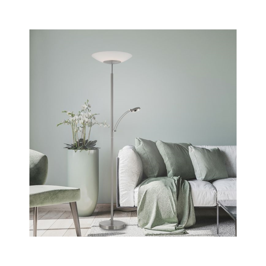 Paul Neuhaus 655-55 - LED Stmievateľná stojacia lampa ALFRED LED/28W+LED/4W/230V lesklý chróm