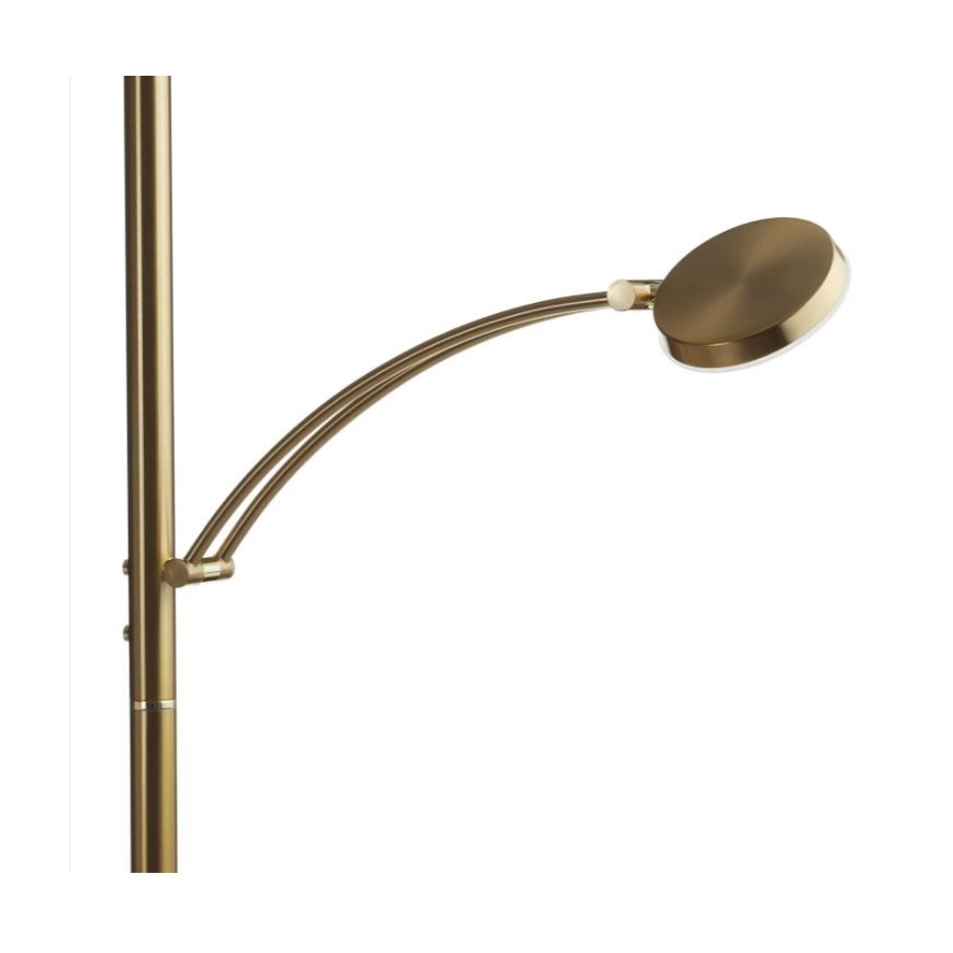 Paul Neuhaus 655-60 - LED Stmievateľná stojacia lampa ALFRED 1xLED/28W/230V+1xLED/4W/230V mosadz