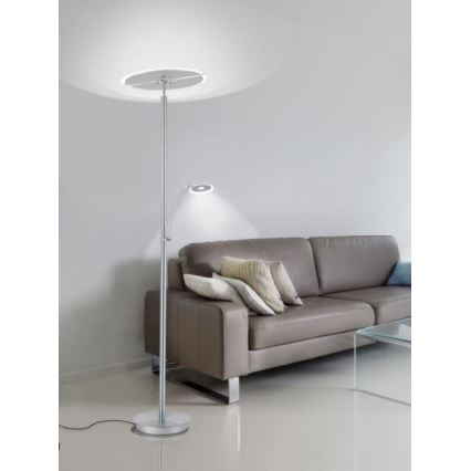 Paul Neuhaus 673-55 - LED Stmievateľná stojacia lampa ARTUR 2xLED/21W/230V+1xLED/6W lesklý chróm