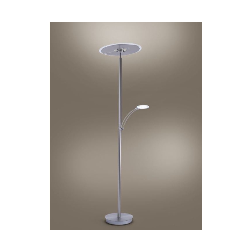 Paul Neuhaus 673-55 - LED Stmievateľná stojacia lampa ARTUR 2xLED/21W/230V+1xLED/6W lesklý chróm