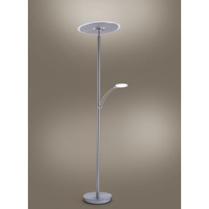 Paul Neuhaus 673-55 - LED stmievateľná stojacia lampa ARTUR 2xLED/21W/230V+LED/6W lesklý chróm