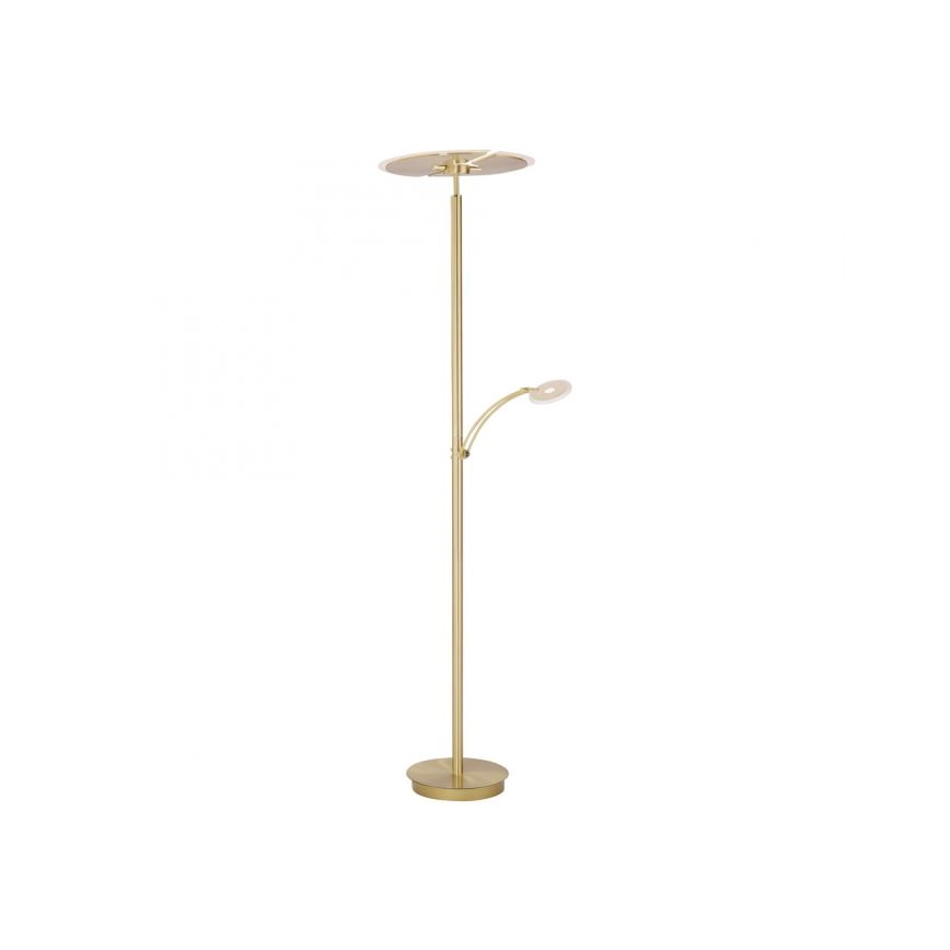 Paul Neuhaus 673-60 - LED Stmievateľná stojacia lampa ARTUR 2xLED/21W/230V+1xLED/6W zlatá
