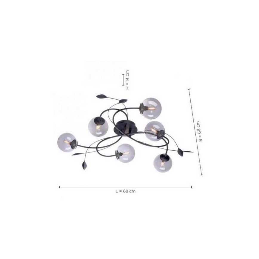 Paul Neuhaus 6737-18 - LED Prisadený luster WIDOW 6xG9/3W/230V
