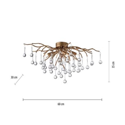 Paul Neuhaus 8090-11 - Prisadený luster ICICLE 4xG9/40W/230V