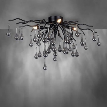 Paul Neuhaus 8090-18 - Prisadený luster ICICLE 4xG9/40W/230V 30x60 cm čierna